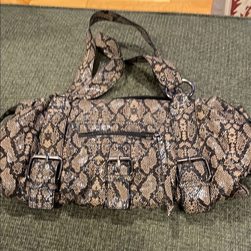 Cleo Snakeskin Patterned Purse